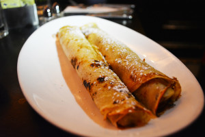 Josephine crepes filled with banana and Nutella.