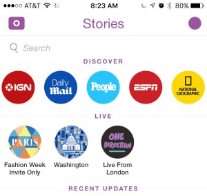 Snapchat's live stories showcase a variety of topics told from divergent points of view Photo courtesy of Naima Fonrose