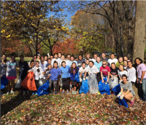 The members of SASAB volunteer in Rock Creek Park. Photo courtesy of impelledtoact Instagram.