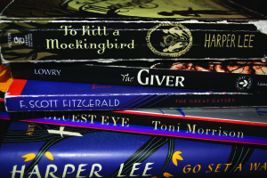 Commonly banned books in libraries and schools include Harper Lee's To Kill a Mockingbird, Lois Lowry's The Giver, F. Scott Fitzgerald's The Great Gatsby, and Toni Morrison's The Bluest Eye.